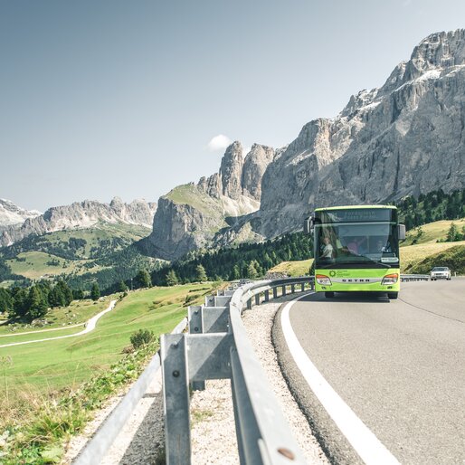Autobus Passi dolomitici Alto Adige | © IDM Südtirol-Alto Adige/Manuel Kottersteger Trasporto pubblico Autobus Alto Adige | © IDM Südtirol-Alto Adige/Manuel Kottersteger
