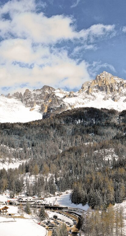 Obereggen Winter | © Giacomo Cantisani Obereggen und Latemar im Winter | © Giacomo Cantisani