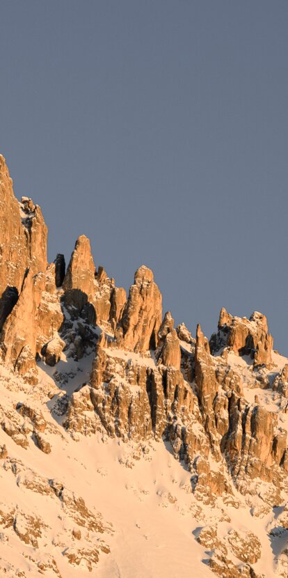 Eggentaler Horn Winter | © Valentin Pardeller Eggentaler Horm im Abendrot | © Valentin Pardeller