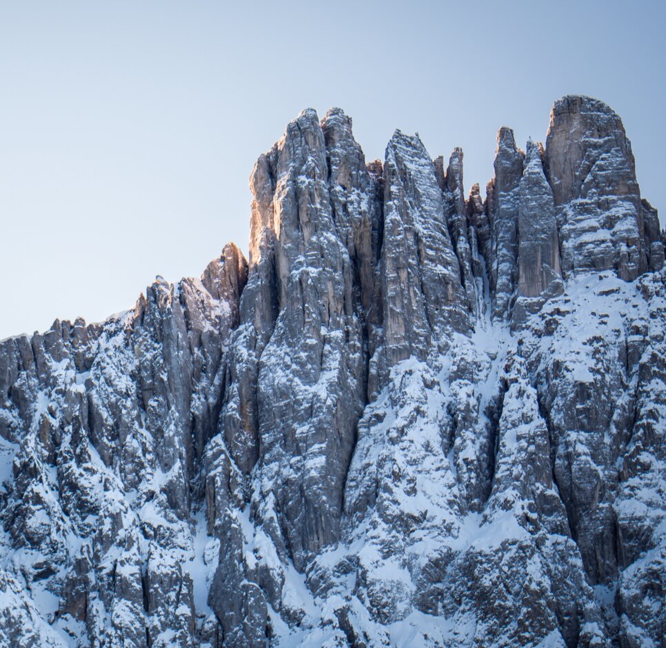 Latemar Winter | © Alexandra Näckler Türme des Latemars im Winter | © Alexandra Näckler