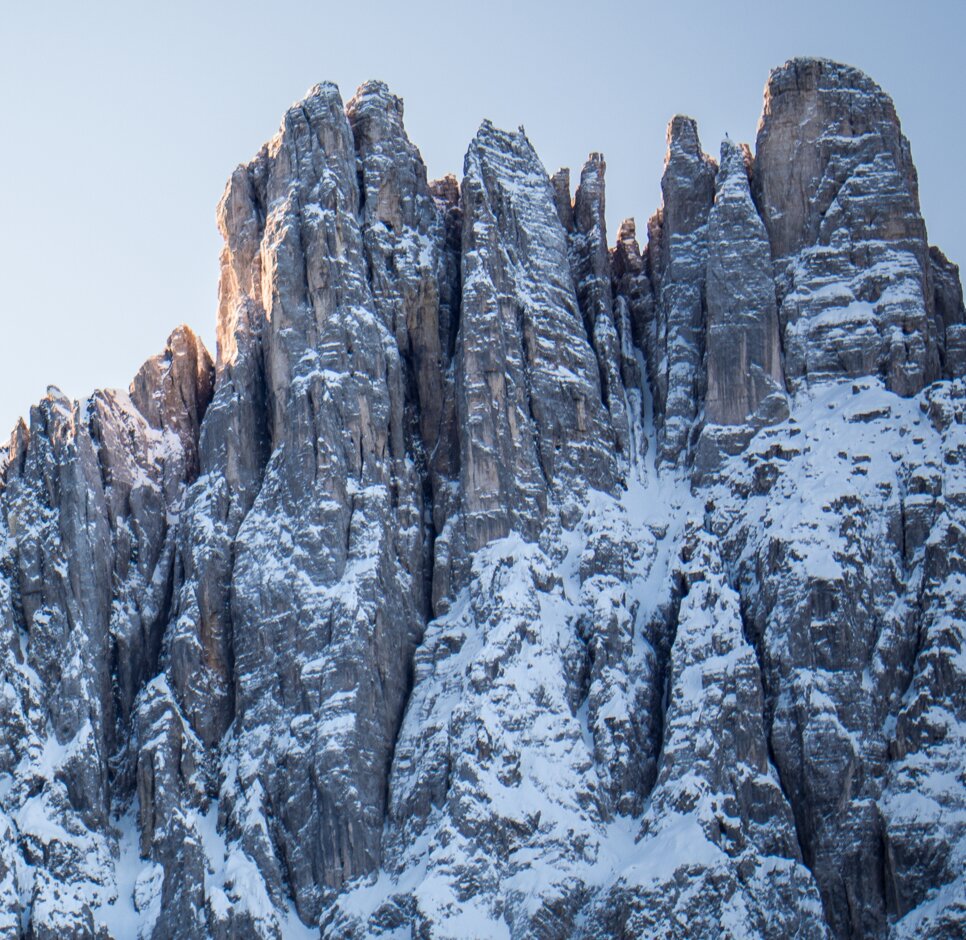 Latemar Winter | © Alexandra Näckler Türme des Latemars im Winter | © Alexandra Näckler