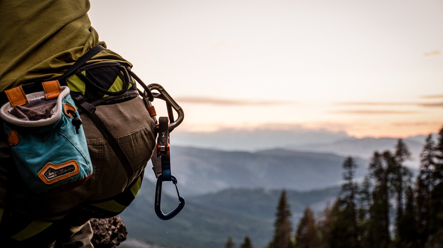 Sportklettern Eggental Dolomiten | © Alexandra Näckler Expressen, Chalkbag, Aussicht Alpen | © Alexandra Näckler